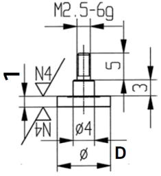 Messeinsätze mit Messteller, beidseitig bearbeitet, Spezialstahl Messeinsätze mit Messteller, beidseitig bearbeitet, Spezialstahl