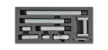 Internal micrometer sets ULTRA active in box with extensions spherical tungsten carbide measuring faces, pitch 0,5mm