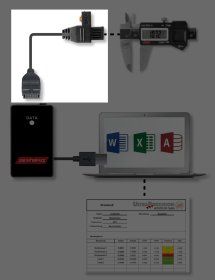 Datenkabel ULTRA active für Messschieber Nr. 6850 11. und Messuhren Nr. 6301 1..