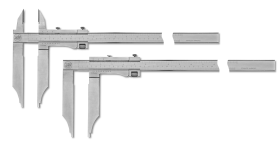 Messschieber ULTRA active inox mattverchromt im Etui ohne Spitzen oder mit Spitzen, mit Feineinstellung