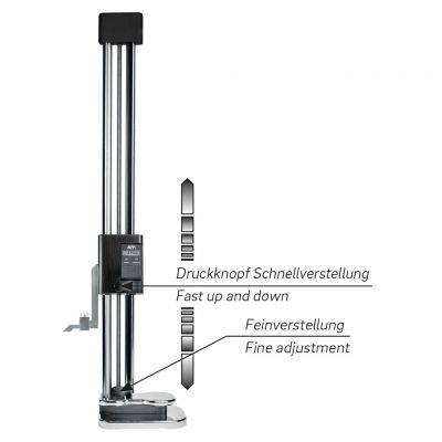 Digital height and marking gauges RDCT in box Double column, with fine and quick adjustment