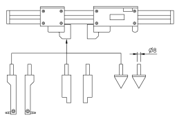 Taster, Adapterbolzen und Hülsen (Paar) für DEMM Universalvergleichsmessgeräte Taster, Adapterbolzen und Hülsen (Paar) für DEMM Universalvergleichsmessgeräte