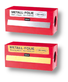 Unterlagsfolien Stahl, rostfrei, Messing  