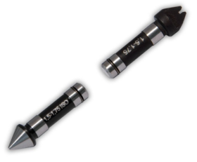 Thread inserts for outside measurement, pair Ø 3,5x13,5mm, for external micrometer No. 2045 15. until 18. Thread inserts for outside measurement, pair Ø 3,5x13,5mm, for external micrometer No. 2045 15. until 18.