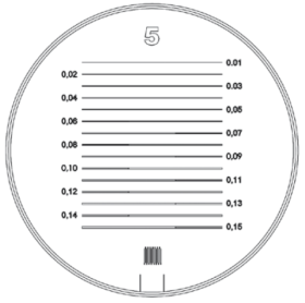 Special scales for measuring magnifiers suitable for model no. 2192 1.., 2192 2.., 2193 511