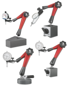 Magnet-Gelenk-Messstative Strato µ-Line mechanische Zentralklemmung und Präzisionsfeineinstellung